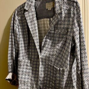 Blue Patterned Women's Jacket